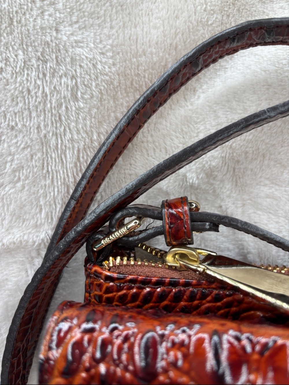Brahmin Rare Manhattan Pecan Crossbody Bag - Picture 7 of 10